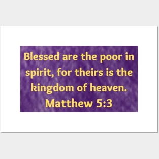 Bible Verse Matthew 5:3 Posters and Art